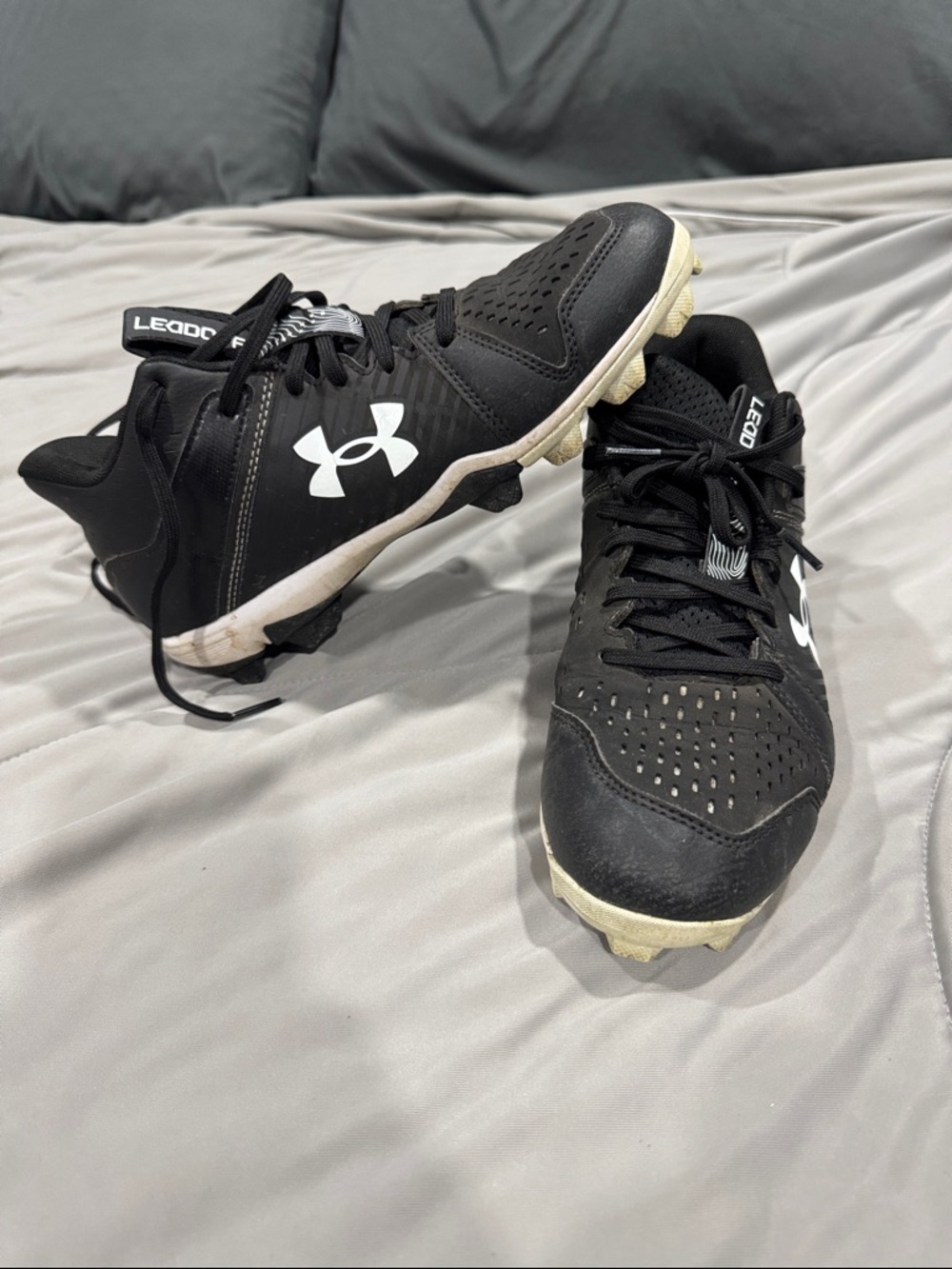 Under Armour Black and White Football Cleats